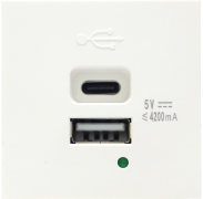 Donel USB  , 4.2A , Type A + C, 2 ., . (4545)