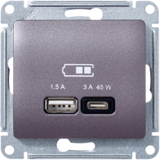   USB Schneider, USB-A + USB-C, 45 ( )