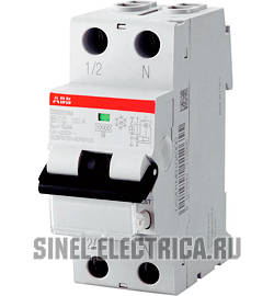 Дифференциальный автомат ABB DS201 C10 AC 30mA Дифференциальный автомат ABB DS201 C10 AC 30mA