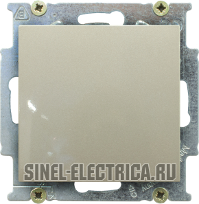 Выключатель одноклавишный ABB Basic 55 (шампань) Выключатель одноклавишный ABB Basic 55 (шампань)