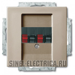 Розетка акустическая ABB Basic 55 (шампань) Розетка акустическая ABB Basic 55 (шампань)
