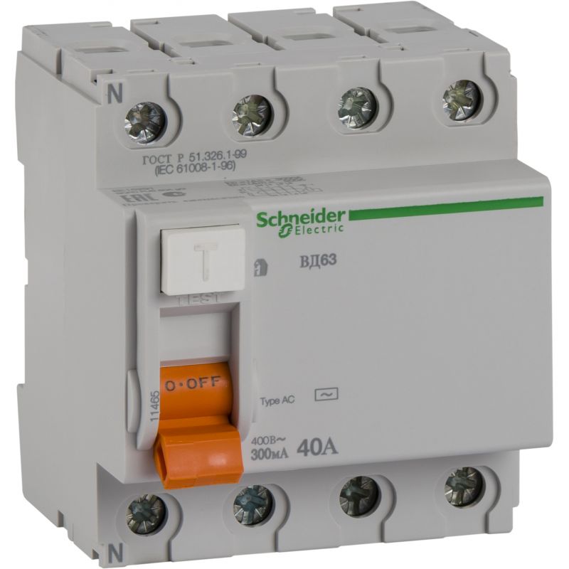  Schneider Electric 63 4 40A 300MA