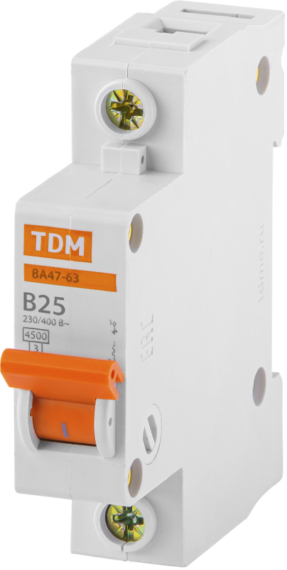   TDM 47-63 - 1P 25A ( B) 4.5 kA 1M 230-400 