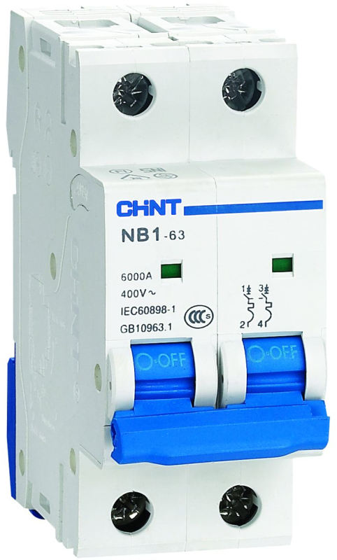   Chint NB1-63 - 2P 63A ( C) 6 kA 2M 400 