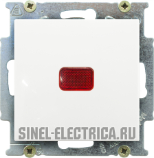 Выключатель одноклавишный с подсветкой ABB Basic 55 (белый) Выключатель одноклавишный с подсветкой ABB Basic 55 (белый)