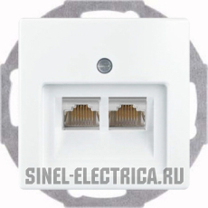 Розетка телефонная (RJ-11/12) 2 разъема ABB Basic 55 (белый) Розетка телефонная (RJ-11/12) 2 разъема ABB Basic 55 (белый)