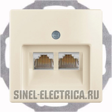 Розетка телефонная (RJ-11/12) 2 разъема ABB Basic 55 (слоновая кость) Розетка телефонная (RJ-11/12) 2 разъема ABB Basic 55 (слоновая кость)