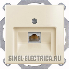 Розетка компьютерная Jung RJ-45 1 выход с лицевой панелью ABB Basic 55 (слоновая кость) Розетка компьютерная Jung RJ-45 1 выход с лицевой панелью ABB Basic 55 (слоновая кость)