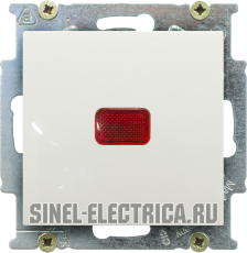 Выключатель одноклавишный с подсветкой ABB Basic 55 (шале-белый) Выключатель одноклавишный с подсветкой ABB Basic 55 (шале-белый)