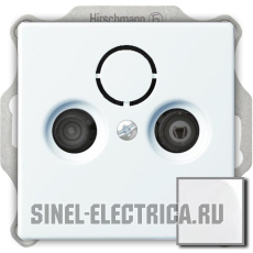 Розетка ТВ + радио оконечная ABB Basic 55 (белый) Розетка ТВ + радио оконечная ABB Basic 55 (белый)