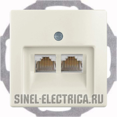 Розетка телефонная Jung (RJ-11/12) 2 разъема ABB Basic 55 (шале-белый) Розетка телефонная Jung (RJ-11/12) 2 разъема ABB Basic 55 (шале-белый)