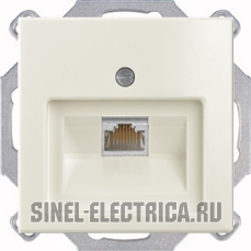Розетка компьютерная Jung RJ-45 1 выход с лицевой панелью ABB Basic 55 (шале-белый) Розетка компьютерная Jung RJ-45 1 выход с лицевой панелью ABB Basic 55 (шале-белый)