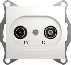 Розетка TV/R проходная Glossa (белая) Розетка TV/R проходная Glossa (белая)