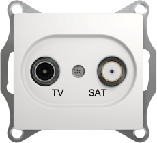 Розетка TV/SAT оконечная Glossa (белая) Розетка TV/SAT оконечная Glossa (белая)