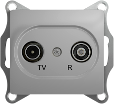 Розетка TV/R проходная Glossa (алюминий) Розетка TV/R проходная Glossa (алюминий)