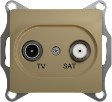 Розетка TV/SAT оконечная Glossa (титан) Розетка TV/SAT оконечная Glossa (титан)