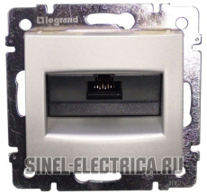 Розетка RJ45 Кат.5e UTP Legrand Valena (алюминий) на захватах Розетка RJ45 Кат.5e UTP Legrand Valena (алюминий) на захватах