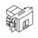 Anam Legrand Zunis Вставка 1-ой компьютерной розетки мини RJ45 кат 5, 1 модуль (белый)