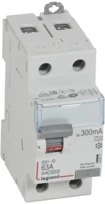 Устройство защитного отключения (УЗО/ВДТ) Legrand DX3 - 1P+N - 63A - A - 300mA