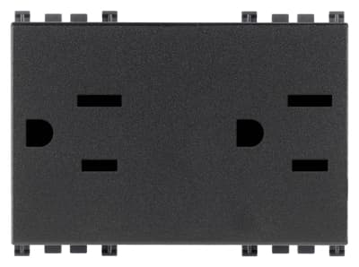 2 розетки SICURY 2P+T 15A USA+SASO, серая