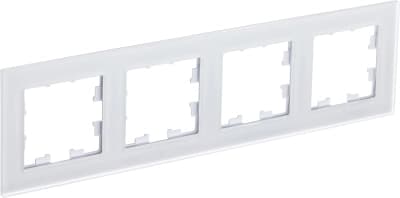 Рамка Systeme AtlasDesign Nature, 4 поста (Матовое белое стекло)