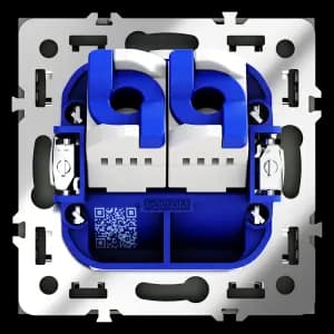 Розетка информационная RJ45 двойная категория 6 (Чёрный матовый)