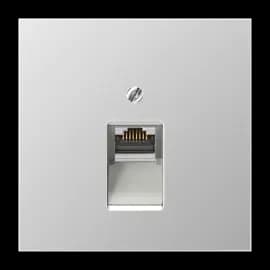 Розетки компьютерные (RJ-45) одинарные Jung LS (Алюминий)