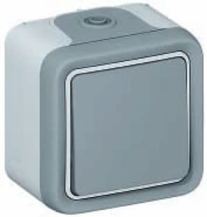 Переключатель 10A, IP 55, для накладного монтажа Plexo (серый)