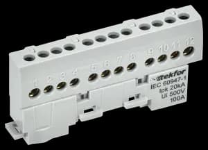TEKFOR Шина L "фаза" изол. на унив. держ. 6х9-10-Ср IEK