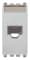 Розетка RJ45 NETSAFE CAT6A UTP, серебро матовое