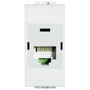 Разъем RJ45 Livinglight, 110 IDC, кат. 5E, 1 модуль (белый)