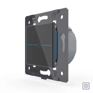 Одноклавишный сенсорный выключатель Livolo Quadro сухой контакт, цвет черный (механизм)