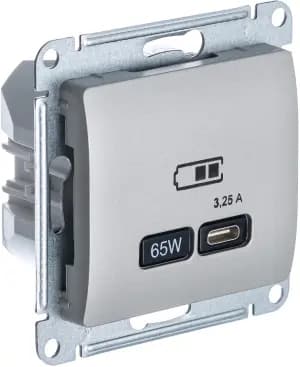 Зарядное устройство USB Schneider, USB-C, 65Вт (Платина)