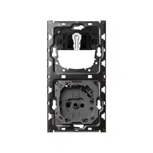 Кит 2 поста, мех-мы. 1 розетка Schuko с з/у USB SC 2.1А  + 1 переключатель (проходной) + суппорт S100
