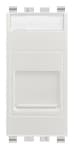 Розетка RJ45 с крышкой CAT6 UTP 110, серебро матовое