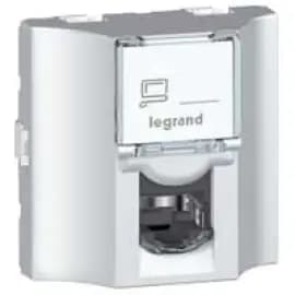 Розетки компьютерные (RJ-45) одинарные Legrand Mosaic (белый)