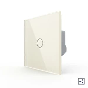 Сенсорный одноклавишный проходной/перекрёстный выключатель Livolo Touch (Жемчужный)