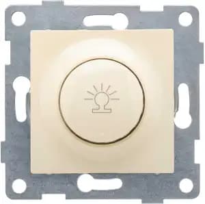 GUSI Ugra МЕХАНИЗМ диммера, 500 W, с накладкой и воротком, скрытая установка. Цвет бежевый.