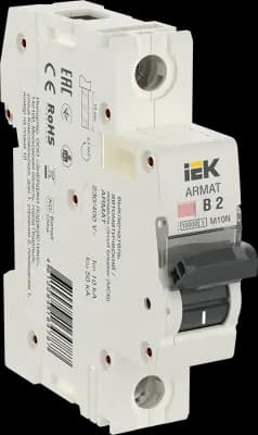 Автоматический выключатель IEK ARMAT M10N - 1P - 2A - B - 10kA - 1M - 400В