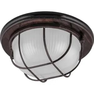 НБО 03-60-022  220V 60Вт  Е27 IP54 дерево, орех, круг, с решеткой