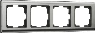 Рамка Werkel Metallic, 4 поста (глянцевый никель)