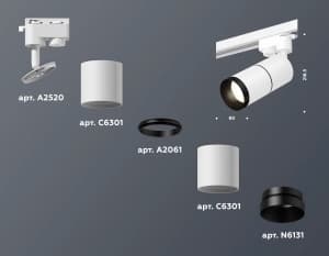 Комплект трекового светильника Ambrella light Track System XT (A2520, C6301, A2061, C6301, N6131)