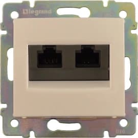Розетки компьютерные (RJ-45) двойные Legrand Valena (Слоновая кость)