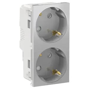 Розетка электрическая Schneider Unica Modular (алюминий)