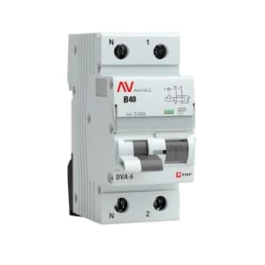 Дифференциальный автомат (АВДТ) EKF Averes DVA-6 - 1P+N 40A (AC) 30 mA (Тип B) 6 kA