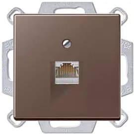 Розетки компьютерные (RJ-45) одинарные Jung A (Мокко)