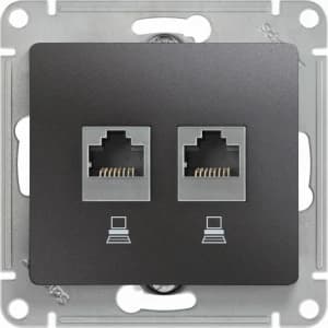 Розетка информационная Schneider Glossa (графит)