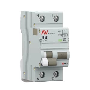 Дифференциальный автомат (АВДТ) EKF Averes DVA-10 - 1P+N - 16A - A - 100mA - тип B - 10kA