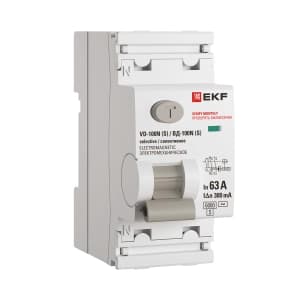 Устройство защитного отключения (УЗО/ВДТ) EKF PROxima ВД-100N(S) - 2P - 63A - AC - 300mA
