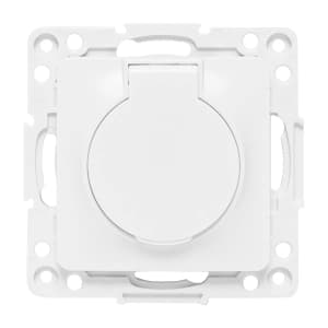 EKF PROxima Стокгольм Белый Розетка с/з, со шторками и крышкой, 16А, IP44